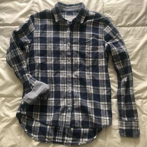 Rag & Bone Blue Plaid Button Down Shirt